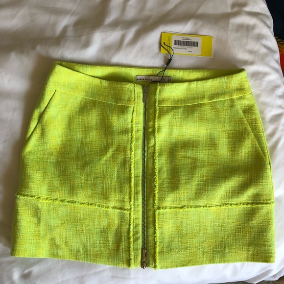 Karen Millen Green Tweed Mini skirt New - Picture 3 of 5